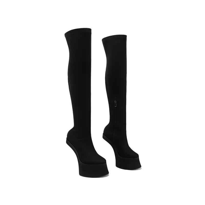 Ladies' Thick Soled Kneeless Women's Boots Fashion Platform 17cm Ultra High Heel Nightclub Party Pole Dance Women's Boots