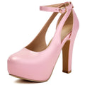 2026 Women's Platform High Heels Pumps Shoes Luxury Pink White Women's Heeled Round