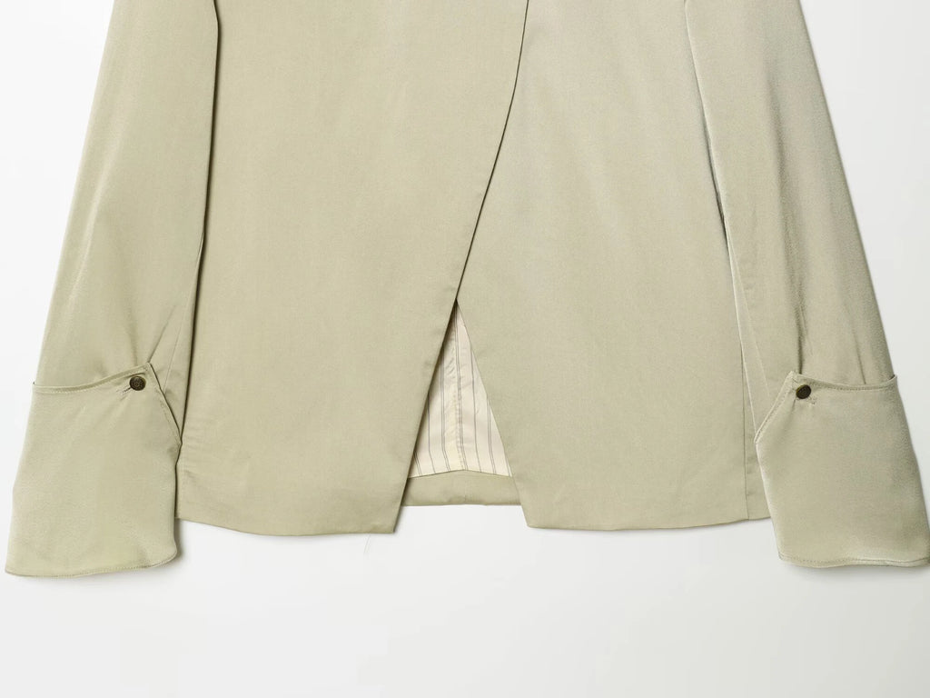 European and American style 2026 spring/summer new product women's half high collar layered decoration versatile suit jacket