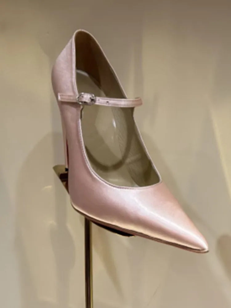 2026 Women's Summer Pointed Stiletto Lace Bow Sandals Fashion Fashion Show Party Wedding Ballet Women's High Heels