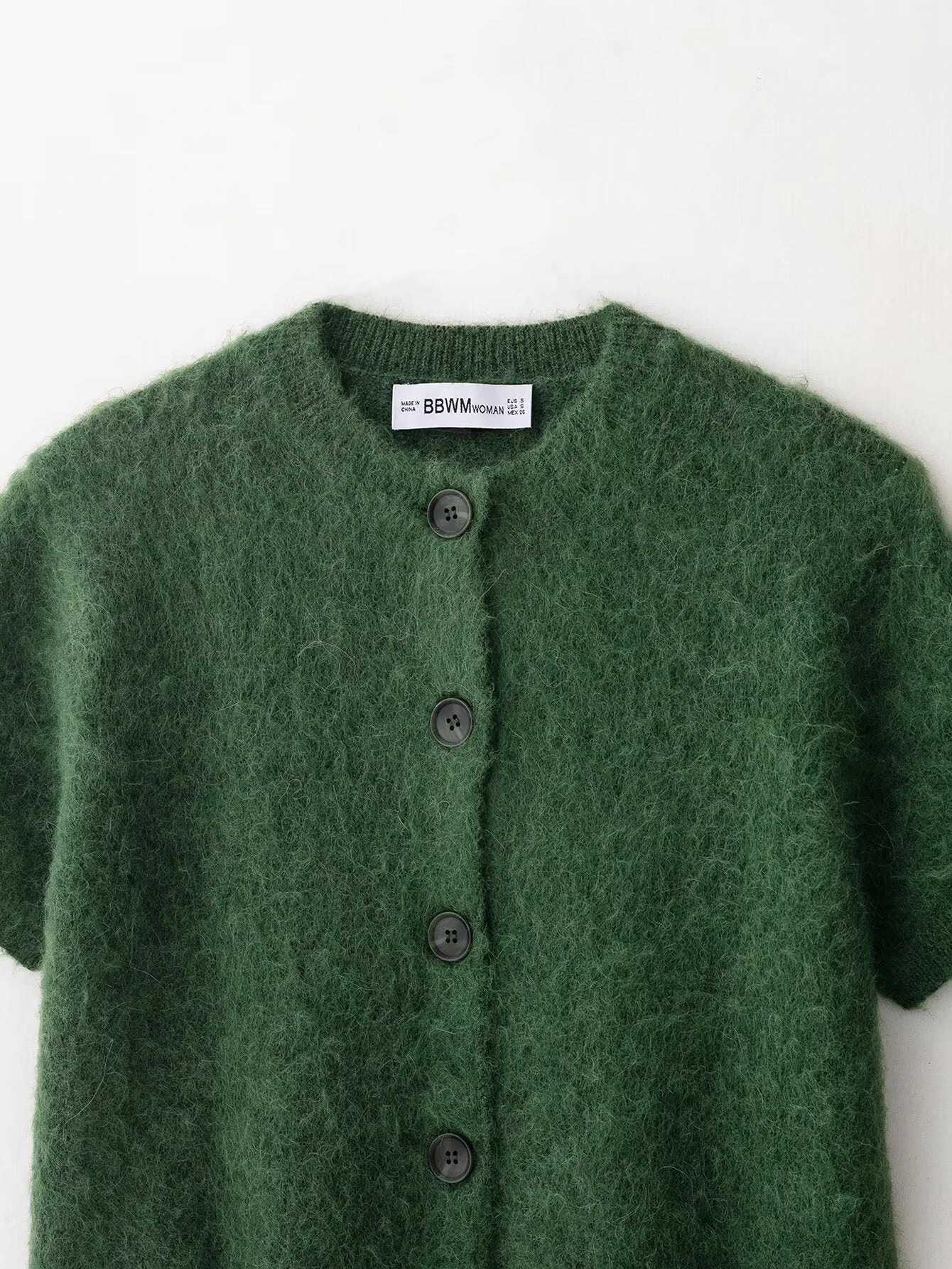 2025 autumn new women's clothing sweet and fashionable round neck short sleeved knitted cardigan short jacket