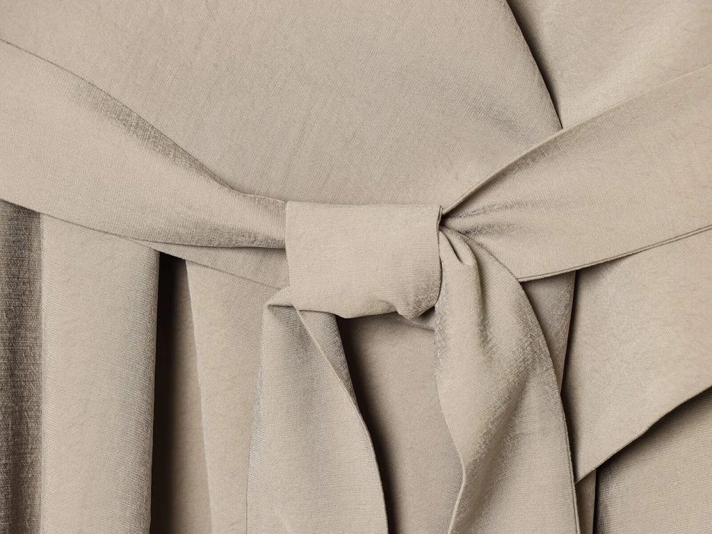 Spring women's V-neck long sleeved butterfly tie tie decoration straight cut hem hanging short windbreaker jacket