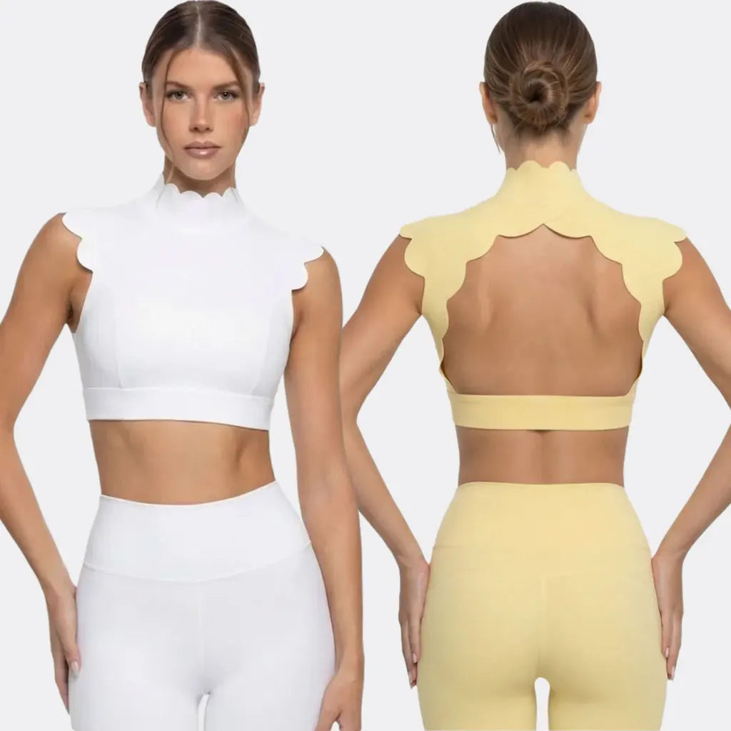 Hollow-out Waistcoat Yoga Clothes High Waist Leggings Bras For Women Slimming Fit Running Workout Fitness Sportswear