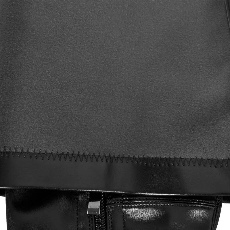 Onlymaker Women Over The Knee Boots Peep Toe Side Zipper Thin High Heels Concise Sexy Party Black Matte Female Boots
