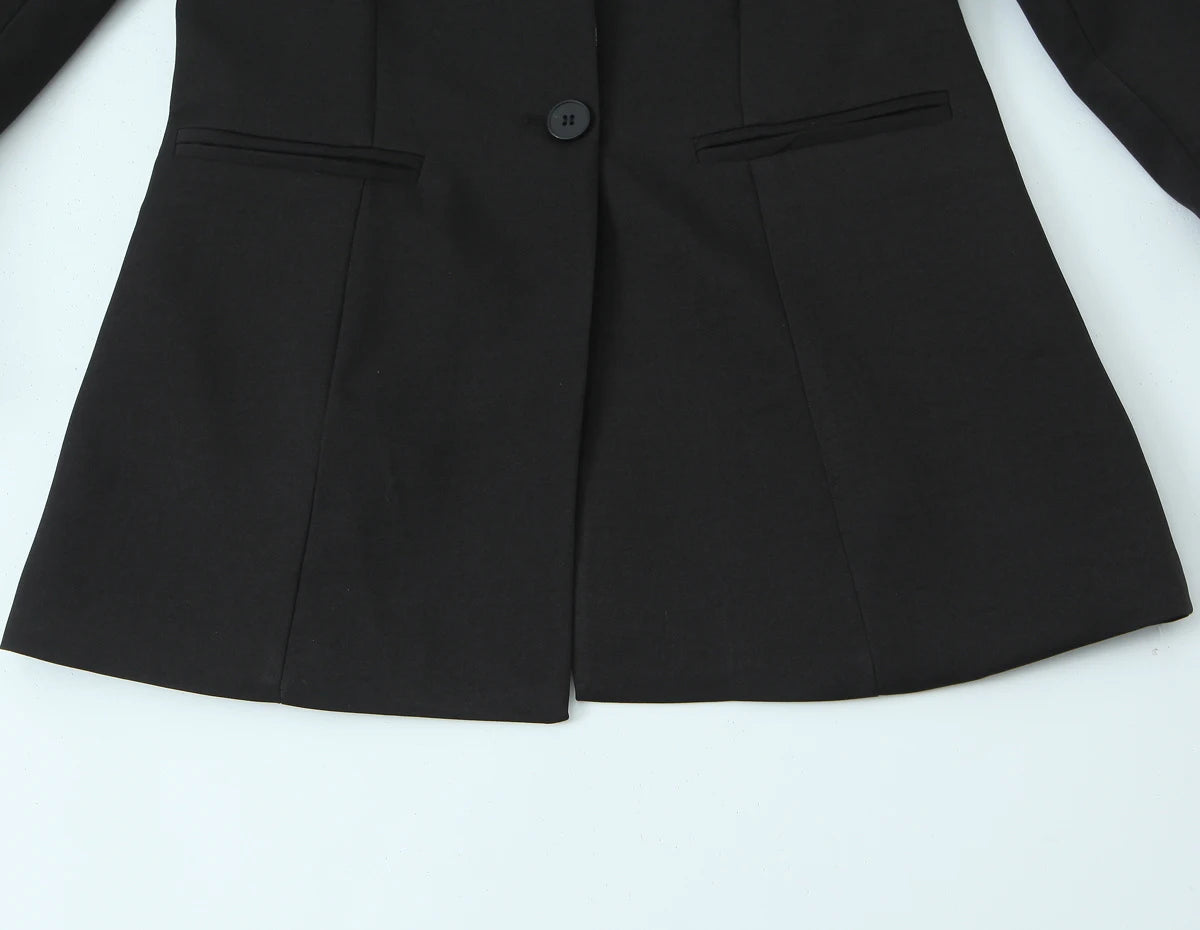 Women's 2026 new spring outfit fashionable and personalized temperament flower bud patchwork cuff suit jacket