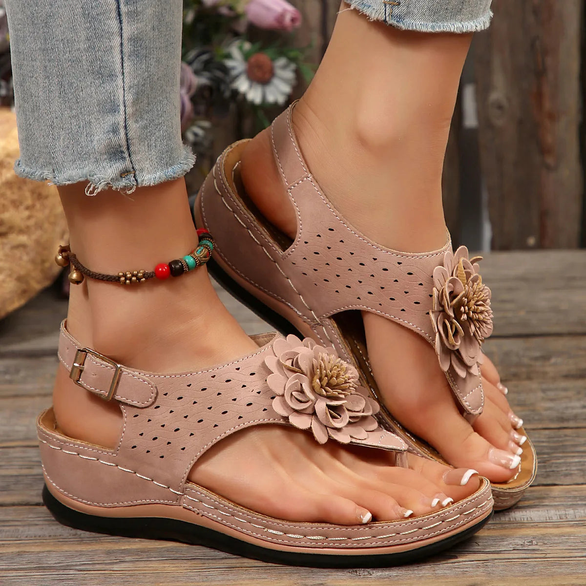 Summer Fashion Platform Wedges Buckle Strap Sandals Casual Beach