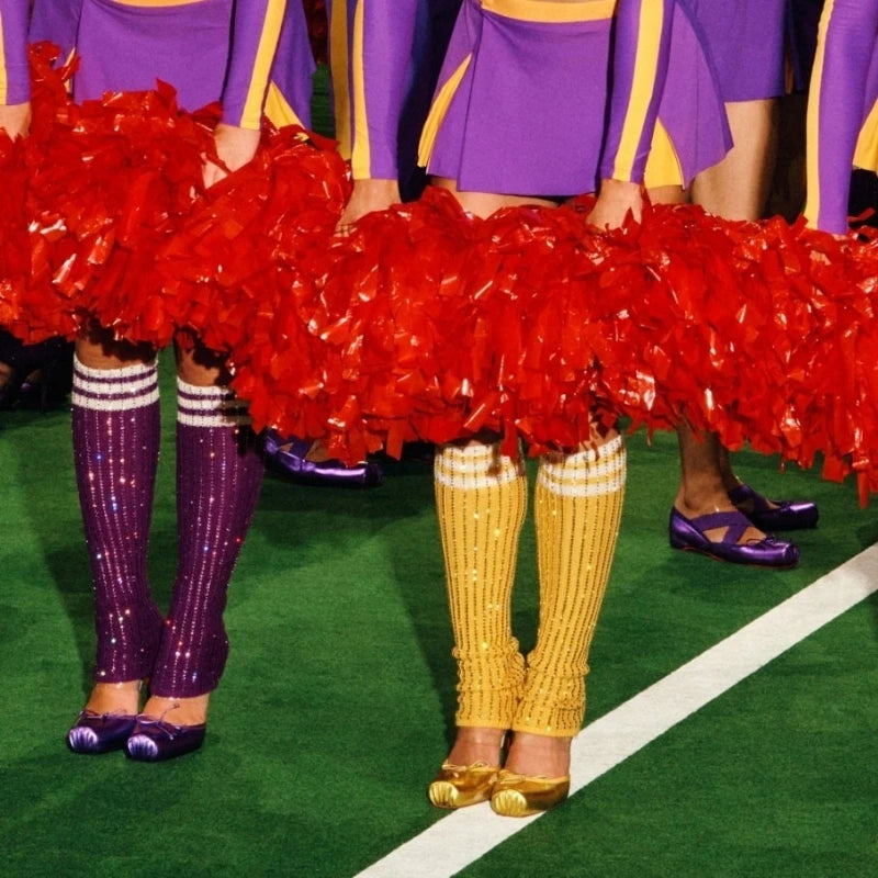 European and American Women's Fashion Square Toe, Slim High Heels, Personalized Pants Legs, Socks, Full Diamond Runway Shoes