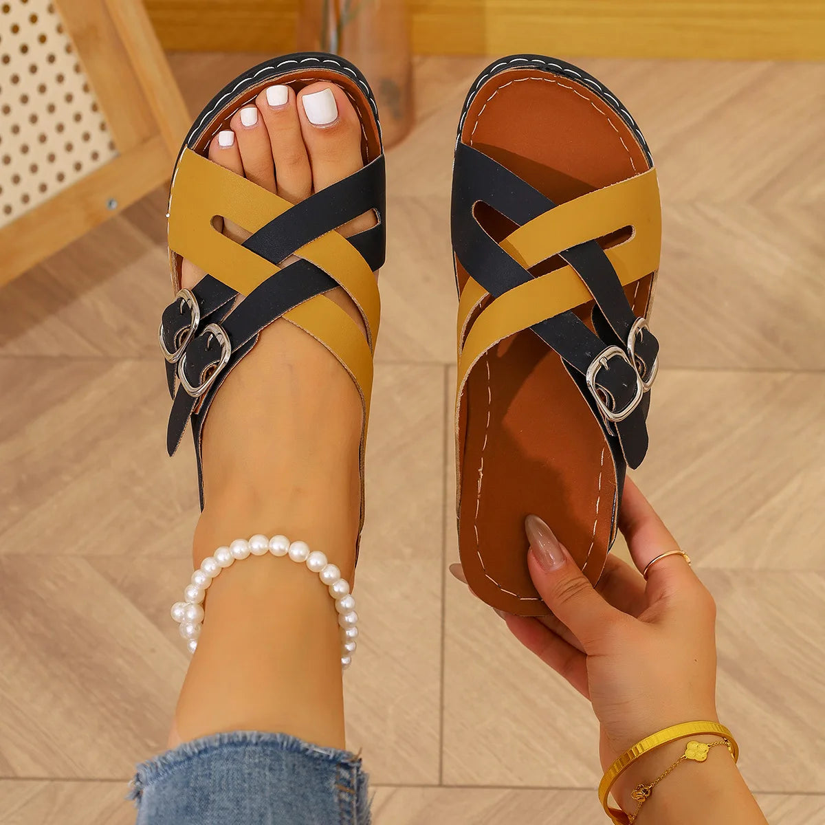 Slippers Women 2026 Summer Fashion Platform Wedges Slip on Sandalias De Mujer