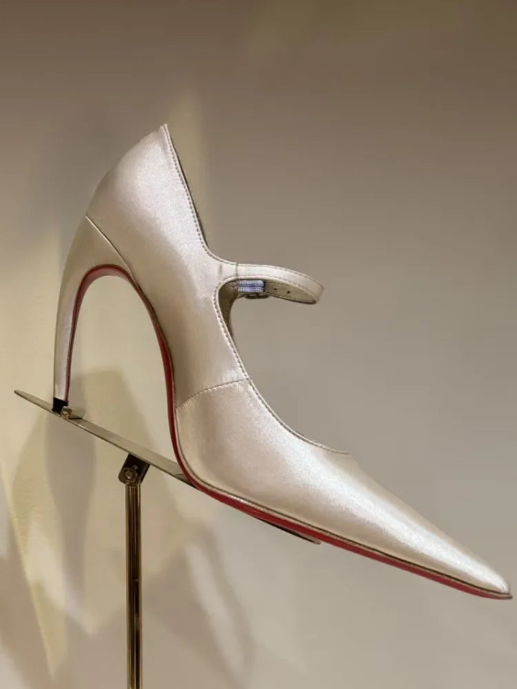 2026 Women's Summer Pointed Stiletto Lace Bow Sandals Fashion Fashion Show Party Wedding Ballet Women's High Heels