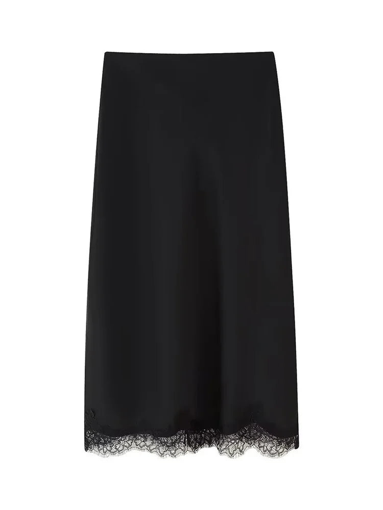 Black Lace Sexy Tank Top For Women Patchwork Backless Slim Summer 2026 New Solid V-Neck Cropped Top Female Halter Top Vest