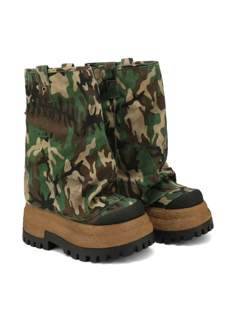 New High-heeled Thick Soled Knight Boots, Autumn and Winter Women's Height Increasing Pants Short Boots, Women's Calf Boots