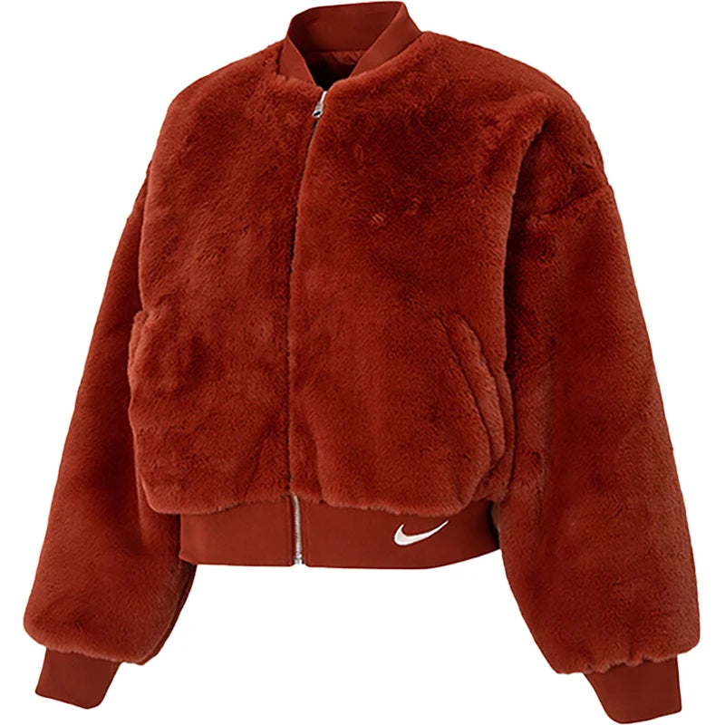 Nike Official Genuine New Women's Fashion Warm Double-Sided Casual Jacket FB8693-832