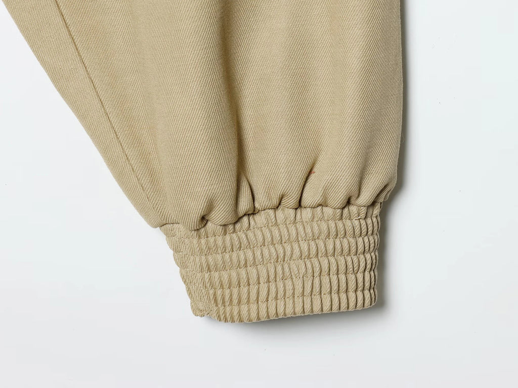 European and American style women's new 2026 fashionable long sleeved lapel solid color short jacket