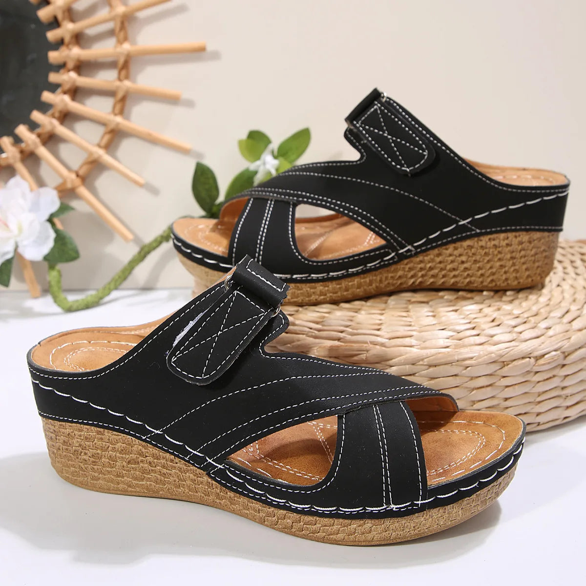 Shoes for Women Plus Size 36-43 Summer Fashion Platform Wedges Comfortable