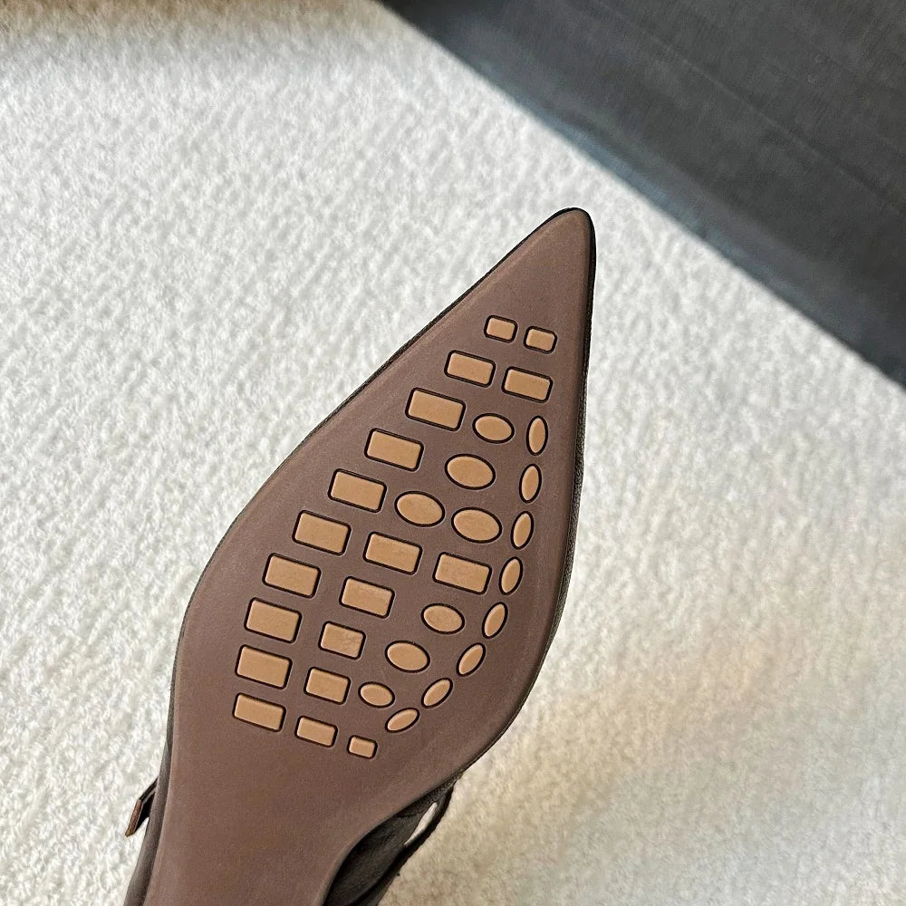 Handmade Genuine Leather Comfortable Mid Heel Single oes Women Work oes Easy to Wear And Not Tiring 34-40