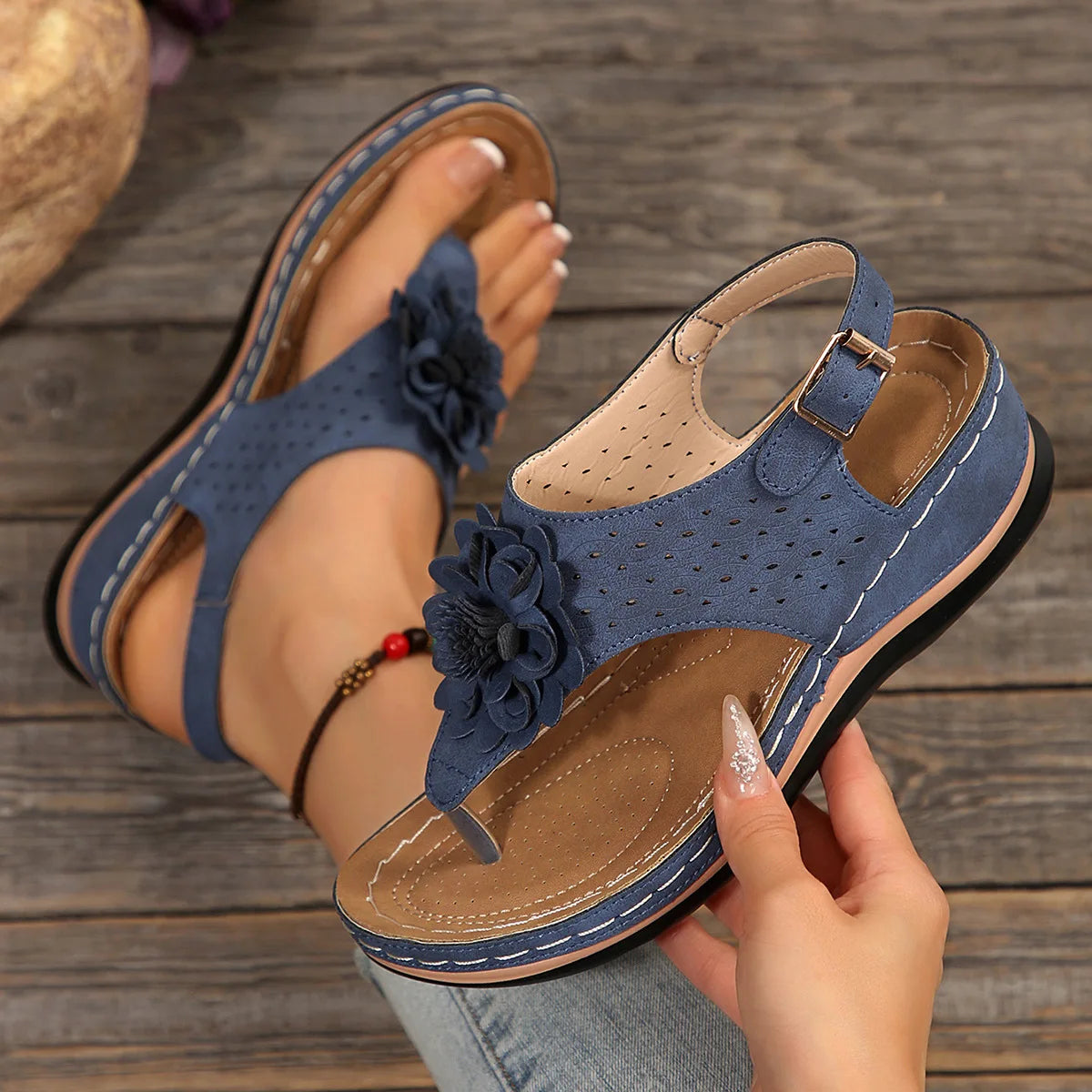 Summer Fashion Platform Wedges Buckle Strap Sandals Casual Beach