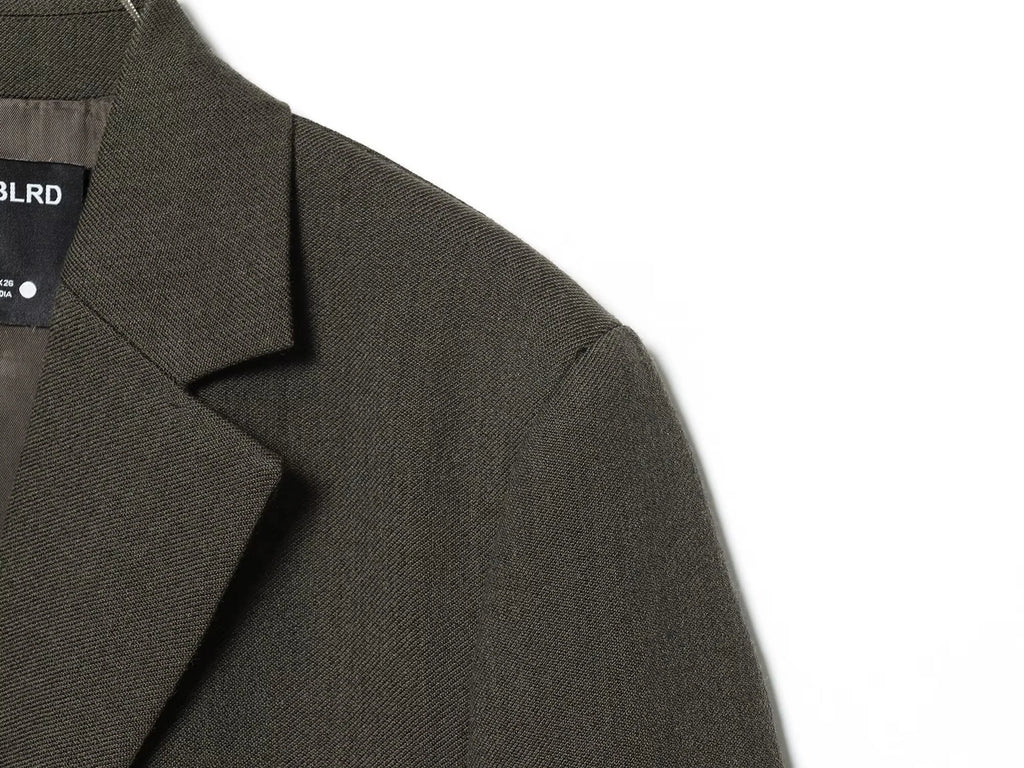 2025 autumn and winter new retro high-end gray green small suit silhouette loose casual temperament suit jacket