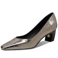 New Women Handmade High Quality Cow Leather Pumps Comfortable Mid Heels Solid Color Dress Party Pumps Shoes 33-43