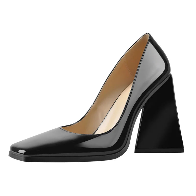 Women Mary Jane Square Toes Chunky Heels  Plus Size Pumps