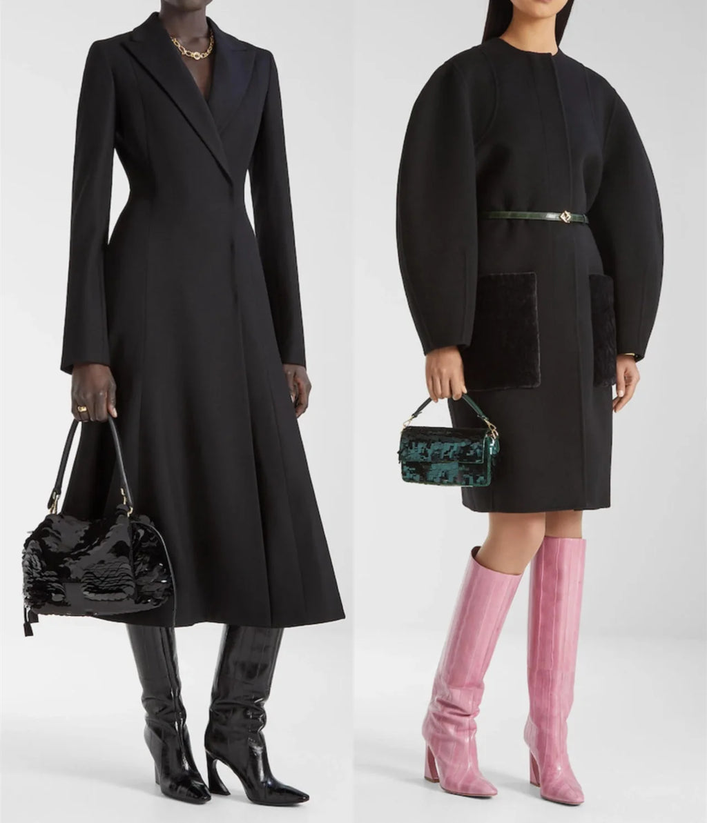 2026 Women's New Irregular High Heels Knee High Boots Pointed Fashion Show, Women's 34-44 Large Mid Length Women's Boots