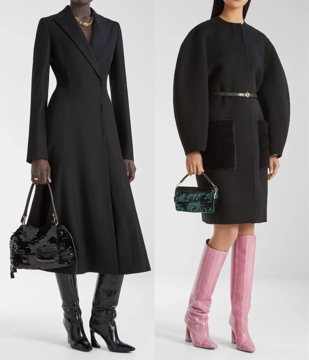 2026 Women's New Irregular High Heels Knee High Boots Pointed Fashion Show, Women's 34-44 Large Mid Length Women's Boots