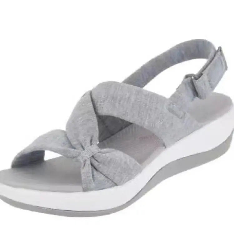 Plus Size 35-43 Shoes for Women Sandals Summer Roman Bow Platform Wedges