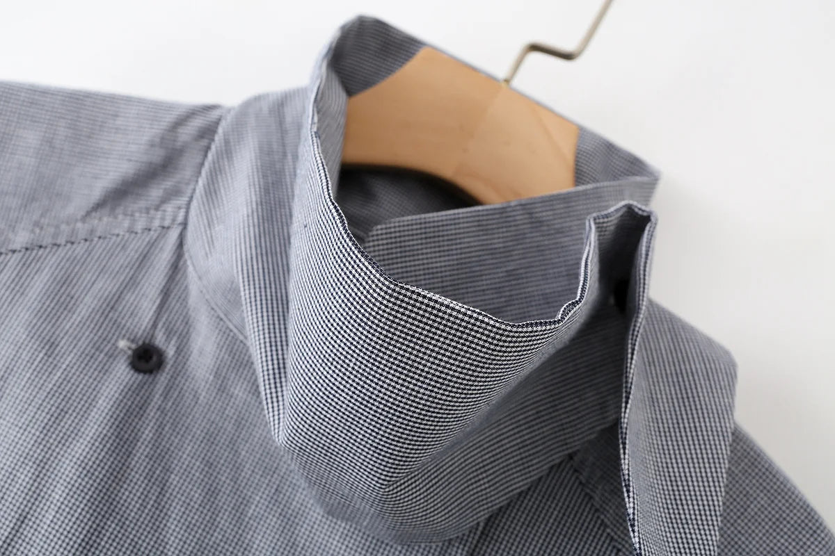 2026 New Women's Designer Cotton High Neck Shirt Jacket Oversized Long Sleeve Minimalist Style Outerwear Top