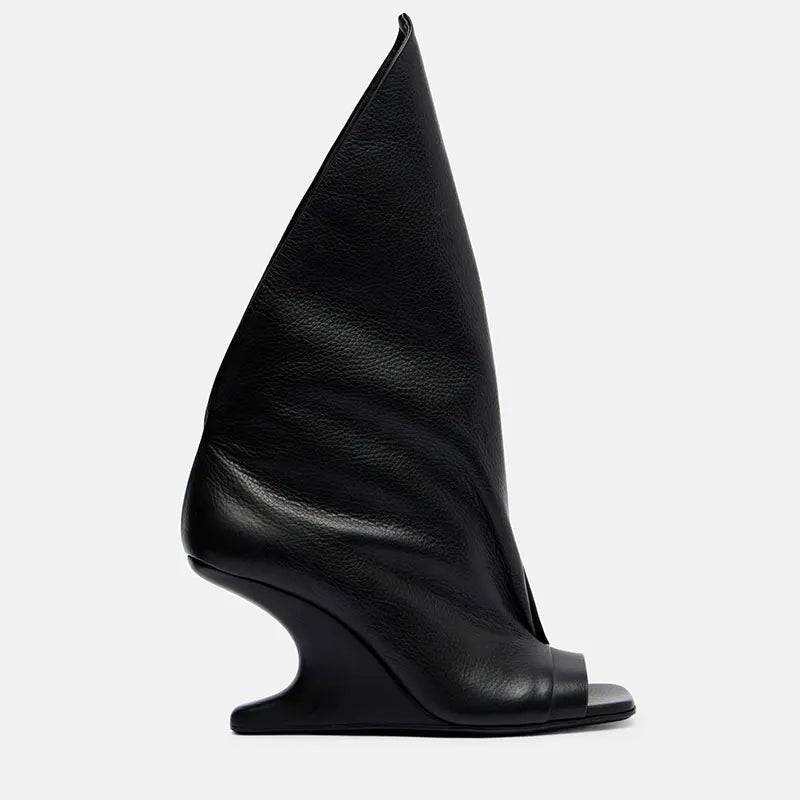 2026. New Thick High Heel Open toed Short Boots Fashion Alien Heel Fish Mouth Cool Boots Spring/Summer Women's Short Boots