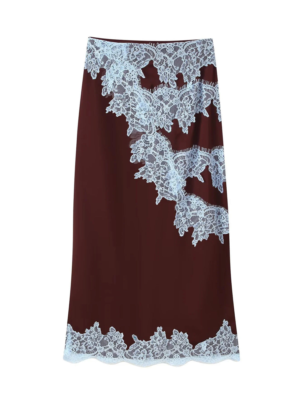 2026 Autumn New Women's Clothing European and American Style Versatile Daily Sweet Lace Splicing Top Splicing Half Skirt Set