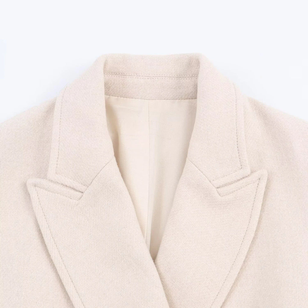 2025 autumn new women's clothing European and American style personalized belt long coat jacket