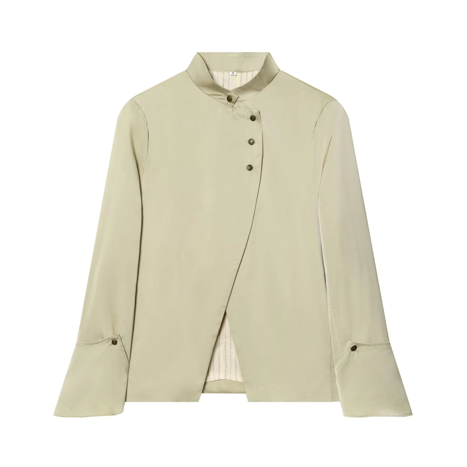 European and American style 2026 spring/summer new product women's half high collar layered decoration versatile suit jacket