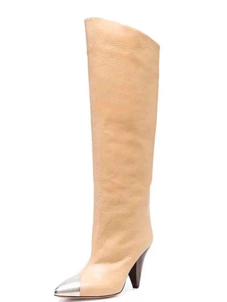 2026 European and American New Pointed Women's Short Boots with Conical High Heels Fashion 34-45 Size Large Women's Long Boots