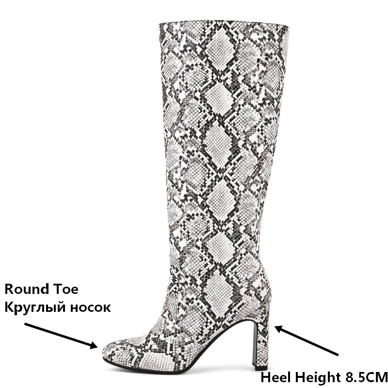 Onlymaker Women Pointed Side Zipper Stiletto Stretch Knee-high Boots Dressy Fashion Sexy Party Winter Boots