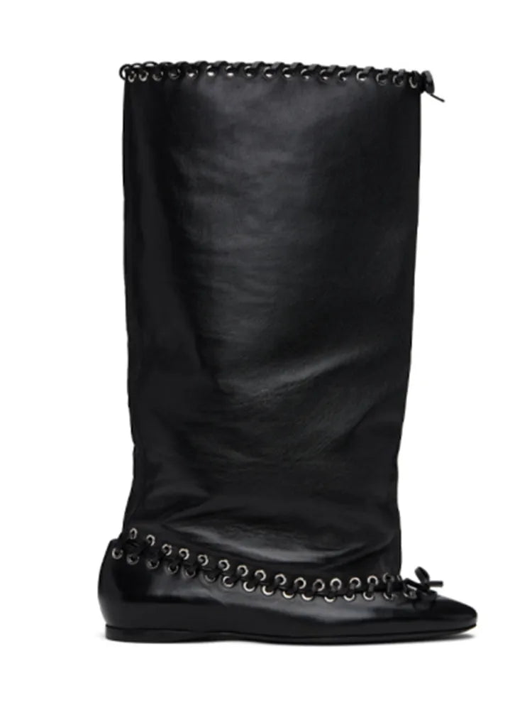 2026 Women's New Slim Fit High Heels, Wide Waist Short Boots, Autumn and Winter Pointed Knee High Boots