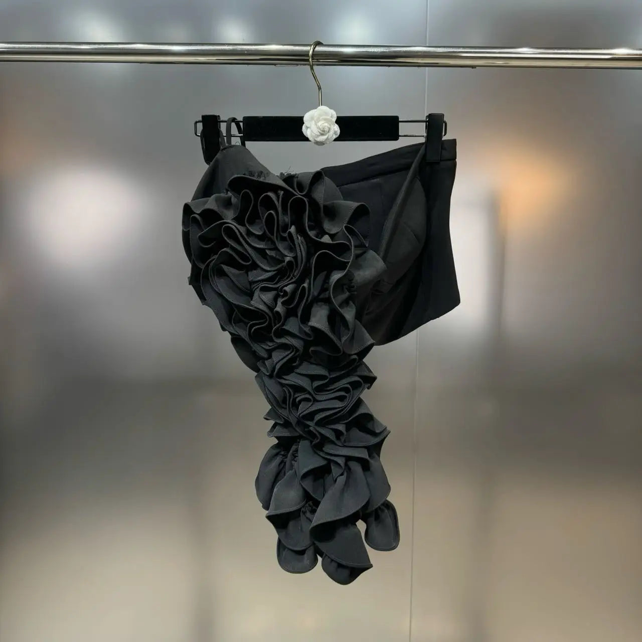 New Items Fashion Women's Wrinkled Edge Sling Vest Trendy Zipper Backless Sleeveless Camisole Female 2025 Spring 11XX8800