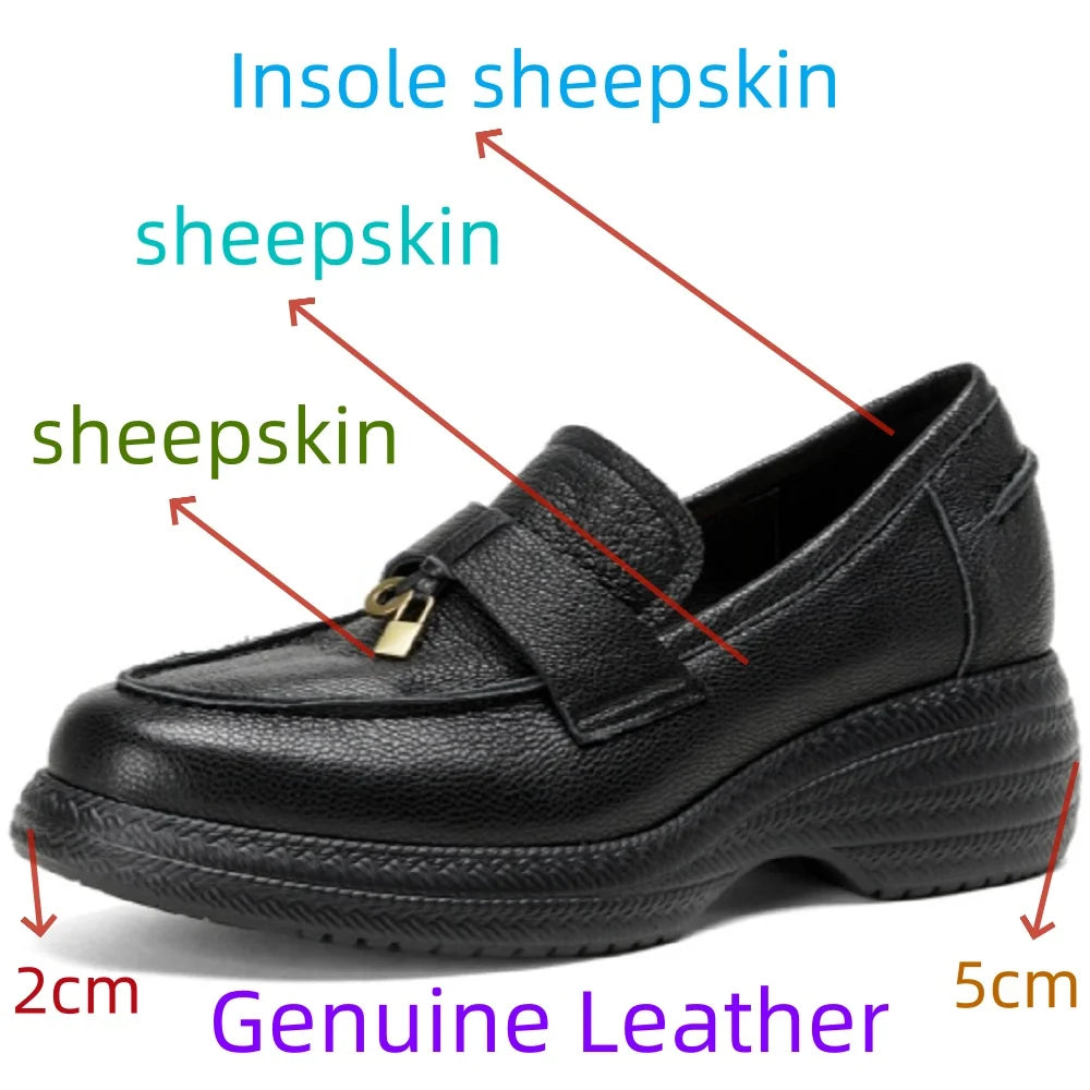 Handmade Genuine Leather Casual Faionable Retro Loers Women's New All-Match Slip-On Lazy oes Leisure Single 34-40