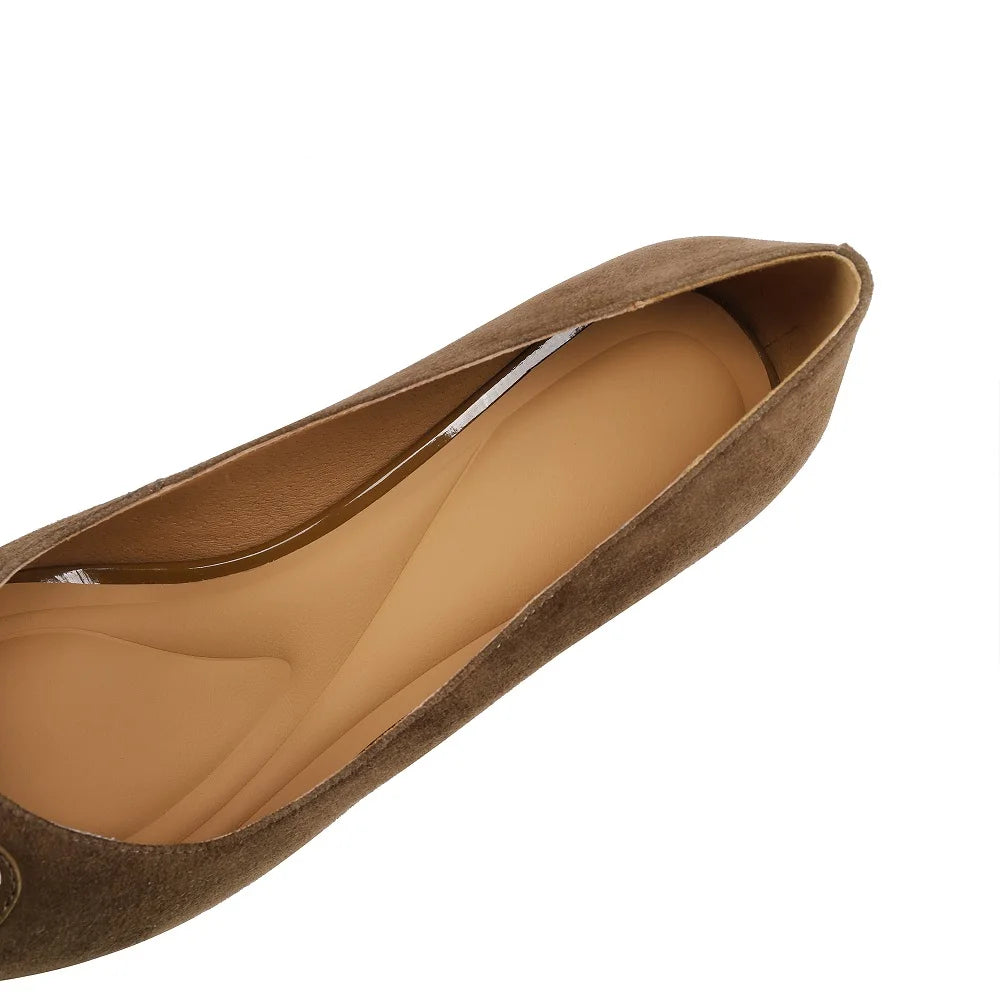 Handmade Genuine Leather Women Covered Toe Butterfly Knot Party Dating Office Ladies Pumps 33-43