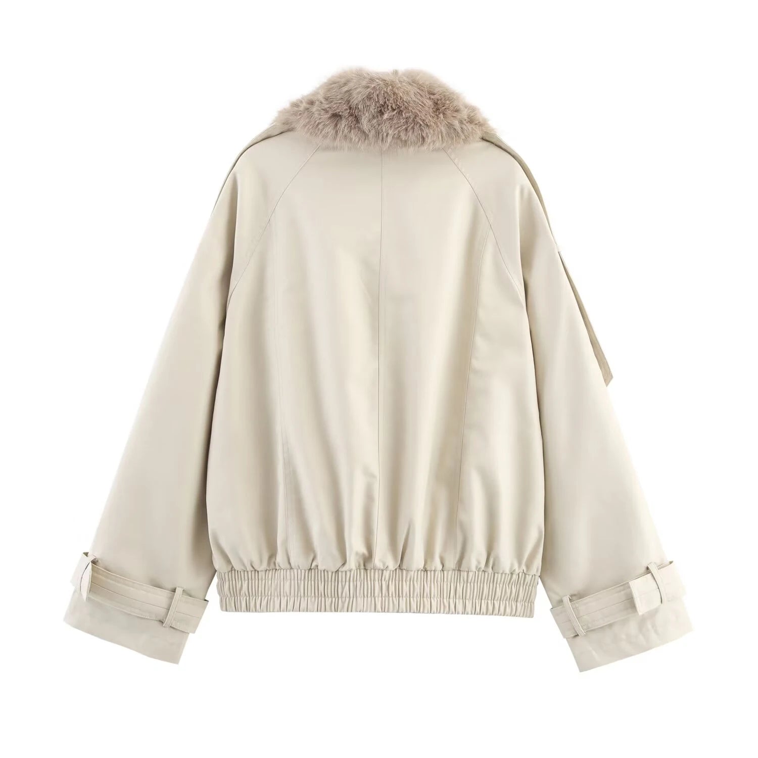 2025 Autumn New Product Women's Loose Double breasted Short Waterproof Windbreaker Pie Overcomes Outcoat