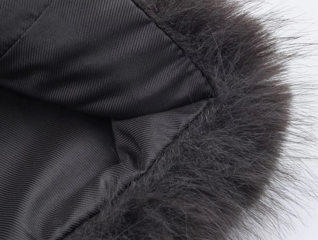 2025 Autumn New Product Women's Stand up Collar Long Sleeve Artificial Fur Effect Short Coat Rope Knot Coat