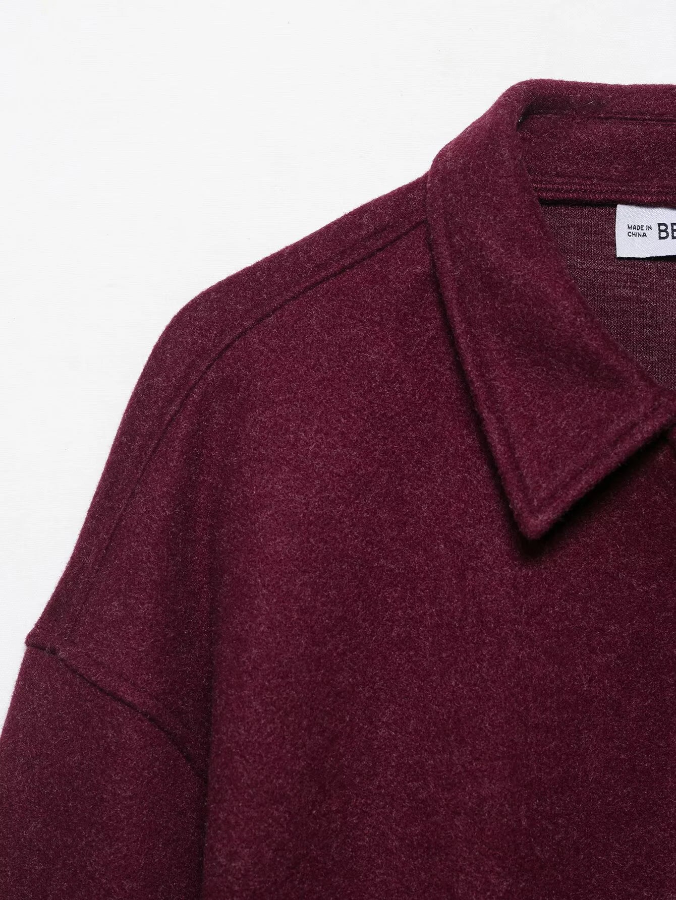 Autumn and Winter New Product Women's Fashion Simple and Versatile Flip Collar Long Sleeve Wide Zipper Short Woolen Coat