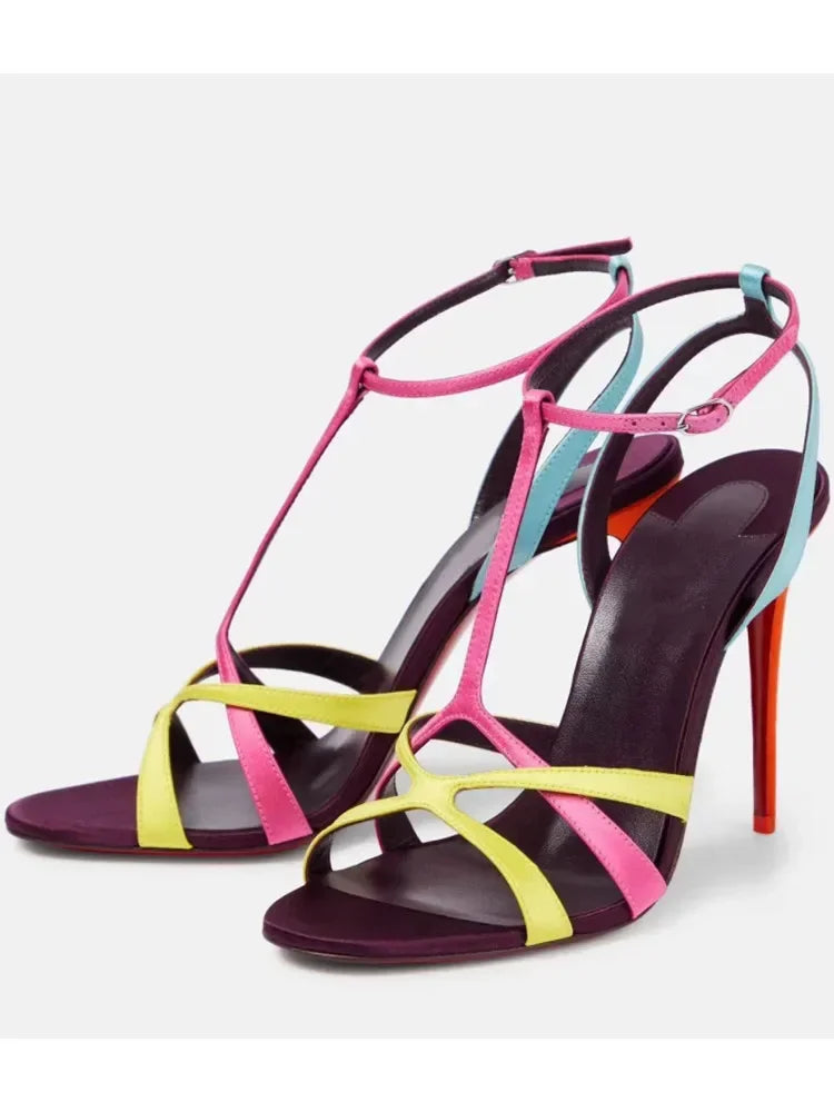 2026 European and American Summer New Women's Stiletto Sandals Fashionable and Sexy Party Banquet Fashion Show Large Sandals