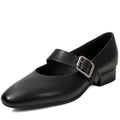 Handmade Genuine Leather Soft comfortable Flat Bottom Women's New Style Shoes Low Heel round Toe Look Synthetic