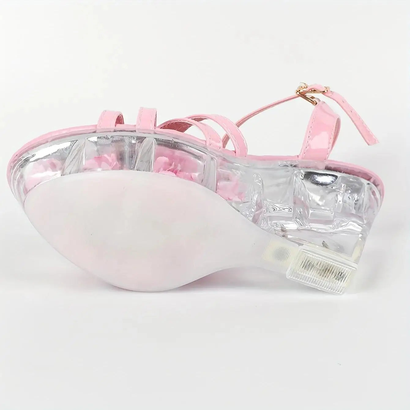 】Women's Wedge Sandals 11cm Platform Ankle Strap Slingback,