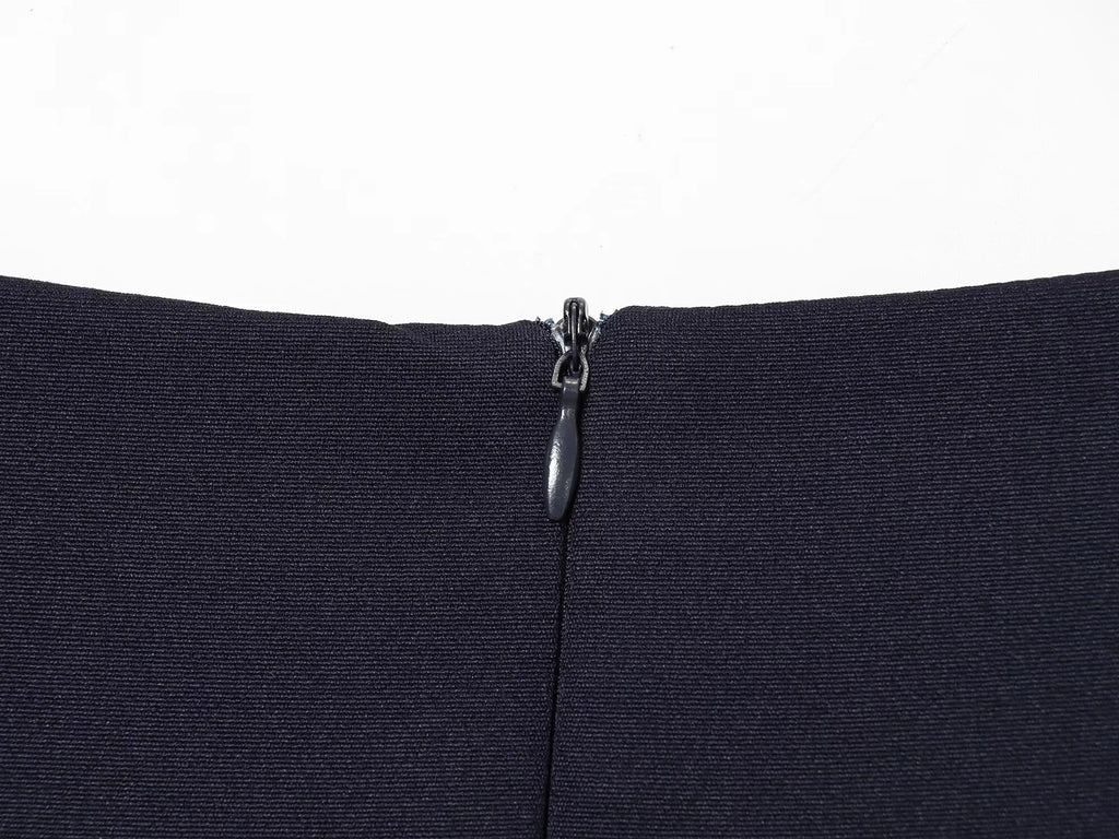 2026 Autumn New Product Design Round Neck Riveted Asymmetric Sleeveless Short Dress for Women