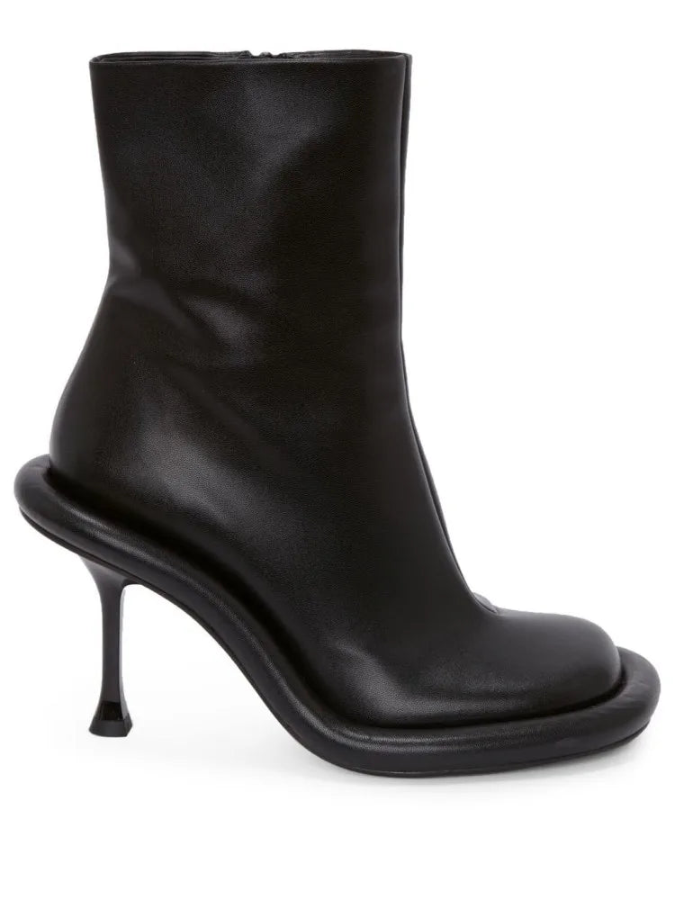 2026 Women's New Slim High-heeled Knee High Boots with Side Zipper Round Toe 34-43 Large Mid Length Boots