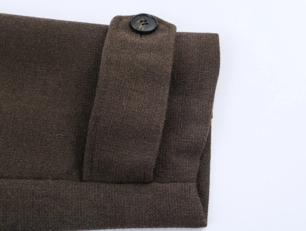 European and American style 2026 spring new product women's collar long sleeved double breasted short coat jacket