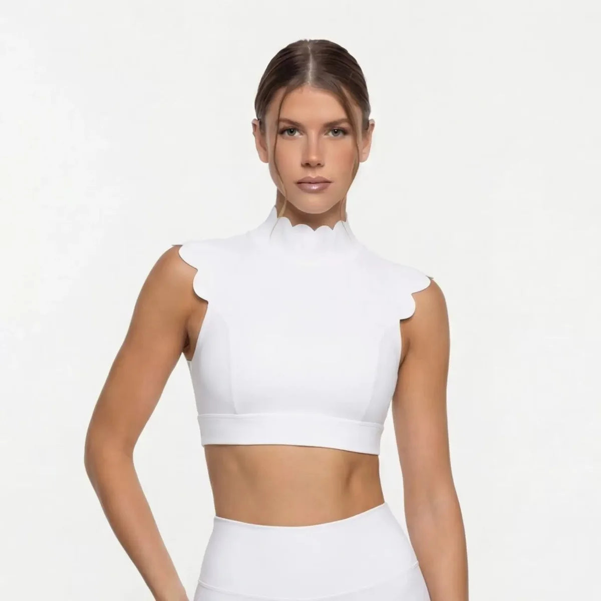 Hollow-out Waistcoat Yoga Clothes High Waist Leggings Bras For Women Slimming Fit Running Workout Fitness Sportswear