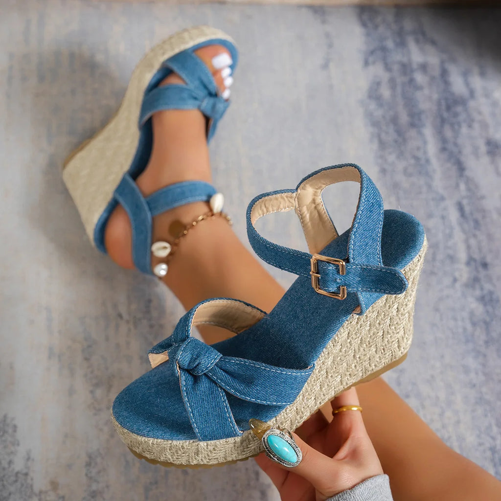 Plus Size 36-42 Shoes for Women 2026 Summer Fashion Women Platform Wedges Sandals
