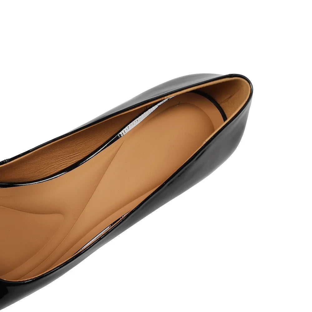 Sexy Charming Women's Single Shoes With Metal Decoration Quality Genuine Leather Comfortable High Heels 33-43