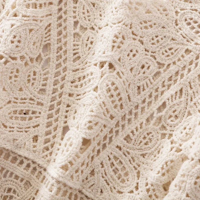 Female Beachwear Bohemian Boho Chic Crochet Eyelet Tank Tops Women Vintage Edwardian Aesthetic Ibiza Hippie Gypsy Skinny Camis